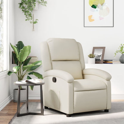 Poltrona reclinabile in Similpelle Crema | homemem39