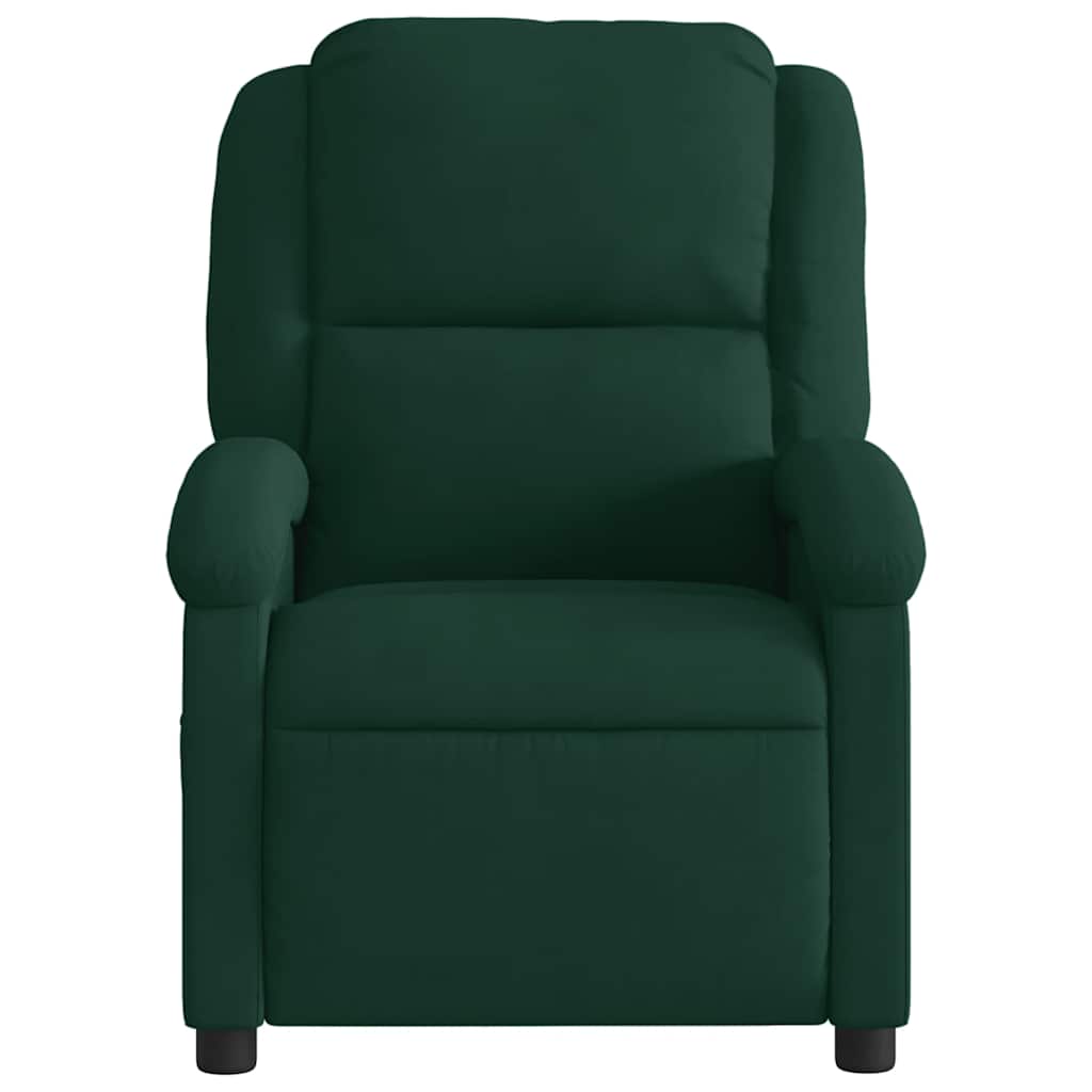 Poltrona reclinabile massaggiante in Velluto Verde Scuro | homemem39