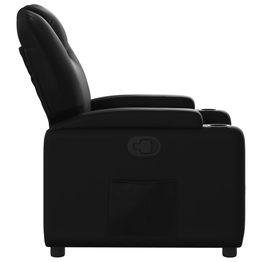 Poltrona reclinabile in Similpelle Nera | homemem39