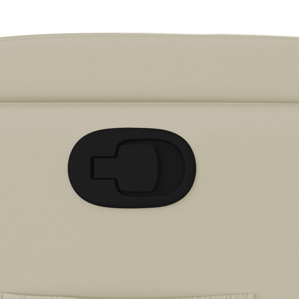Poltrona reclinabile in similpelle color crema - homemem39