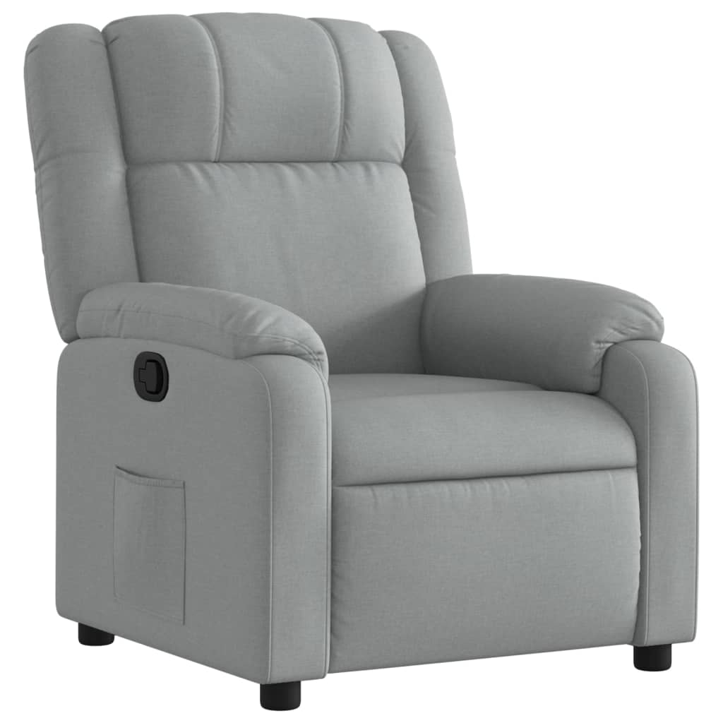 Poltrona reclinabile in Tessuto Grigio Chiaro | homemem39