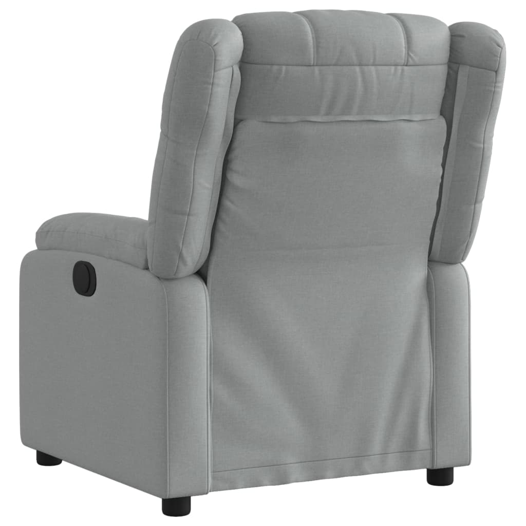 Poltrona reclinabile in Tessuto Grigio Chiaro | homemem39