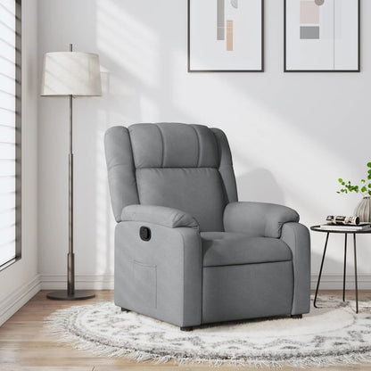 Poltrona reclinabile in Tessuto Grigio Chiaro | homemem39