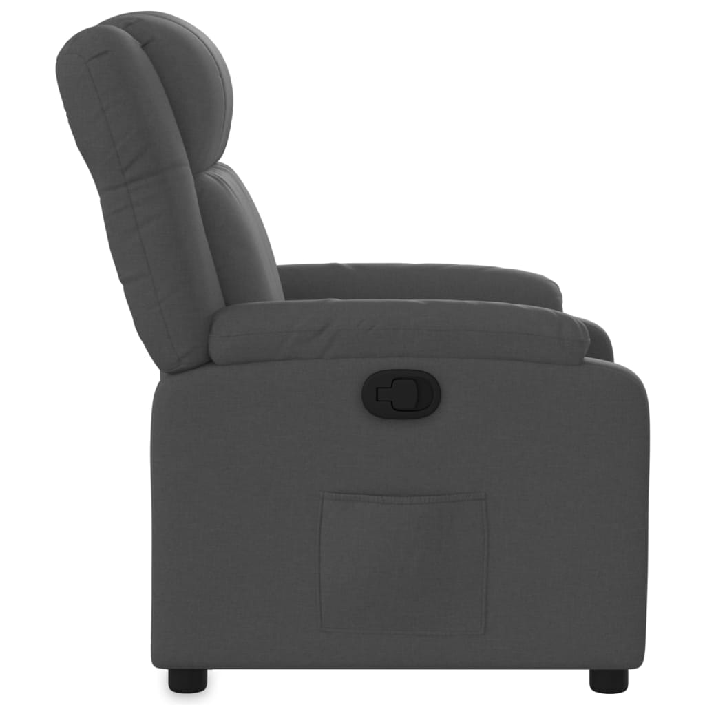 Poltrona reclinabile in Tessuto Grigio Scuro | homemem39