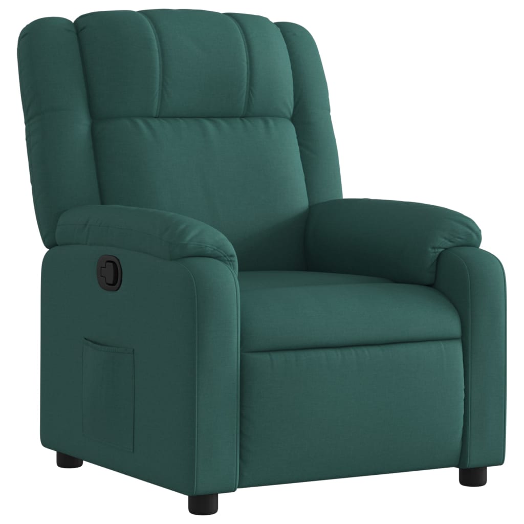 Poltrona reclinabile in Tessuto Verde Scuro | homemem39
