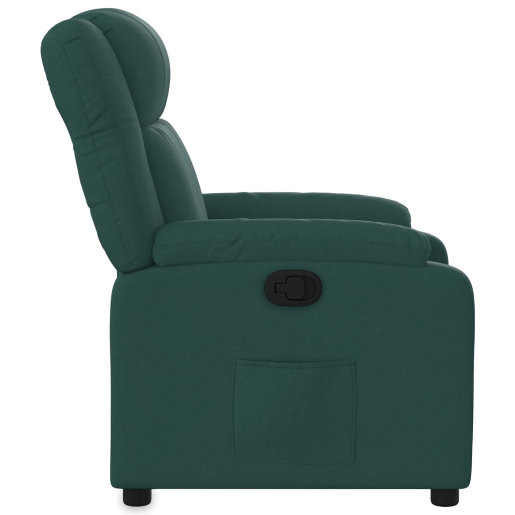 Poltrona reclinabile in Tessuto Verde Scuro | homemem39