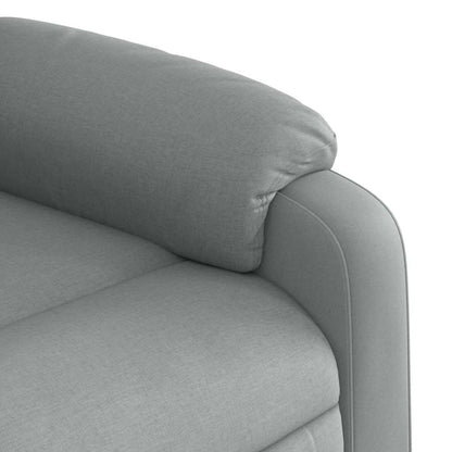Poltrona reclinabile massaggiante in Tessuto Grigio Chiaro | homemem39