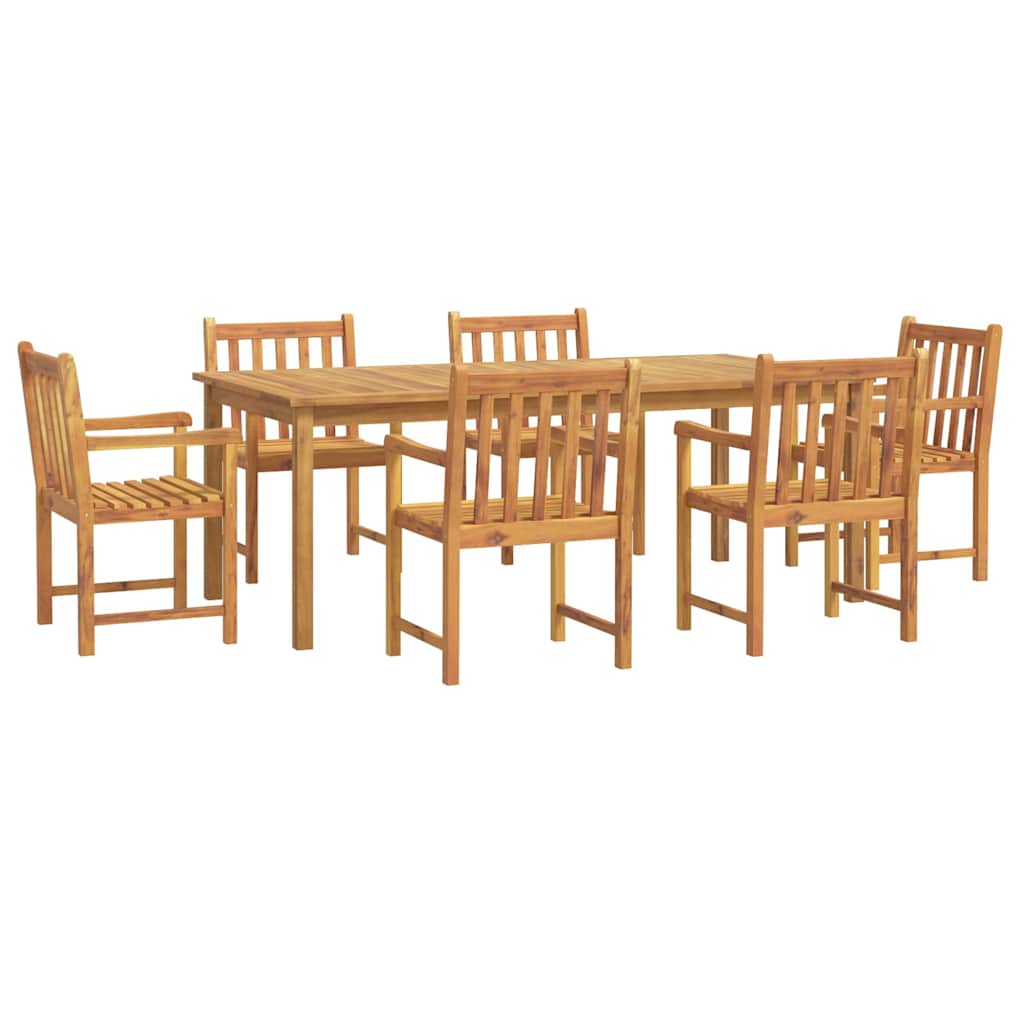 Set da Pranzo da Giardino 7 pz in Legno Massello di Acacia | homemem39