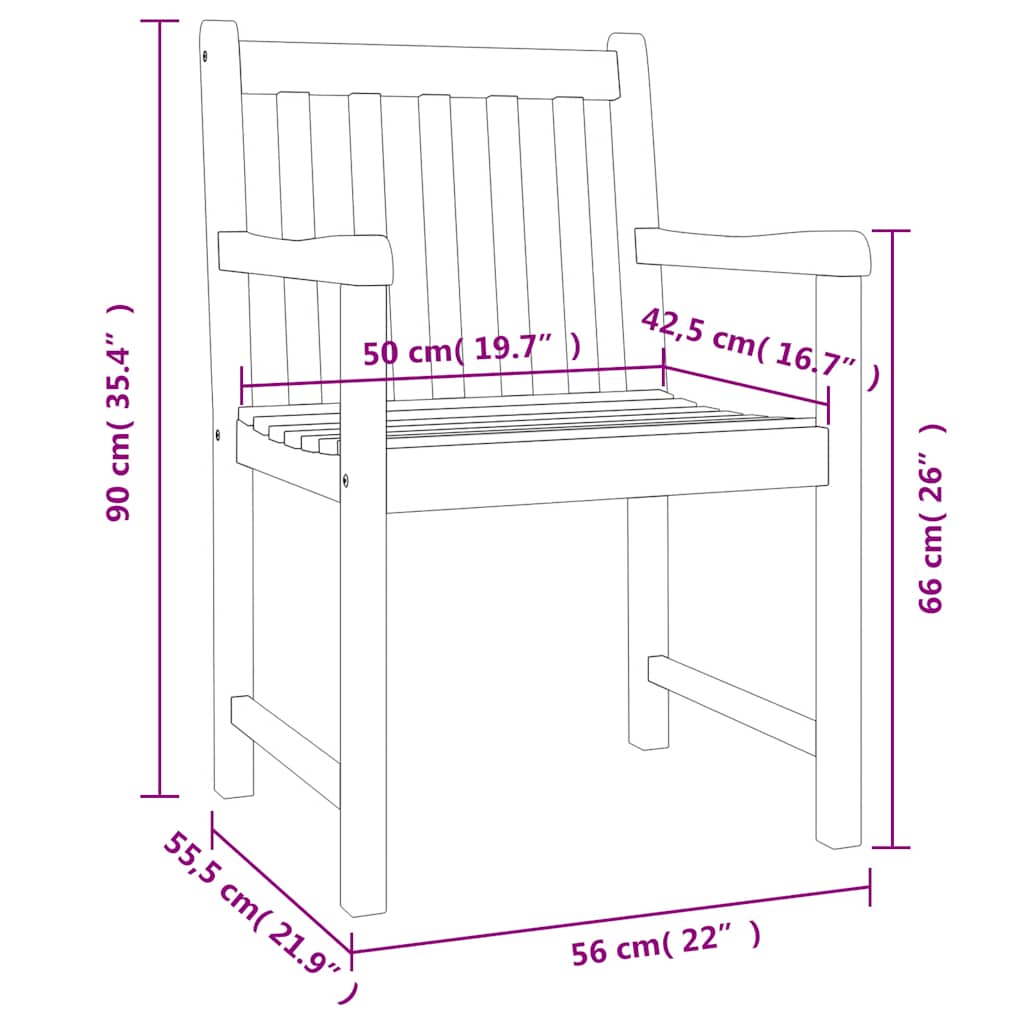 Set da Pranzo da Giardino 7 pz in Legno Massello di Acacia | homemem39