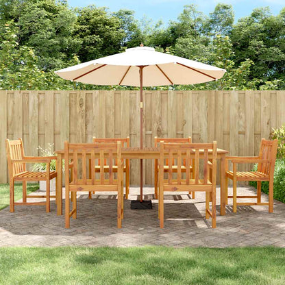 Set da Pranzo da Giardino 7 pz in Legno Massello di Acacia | homemem39