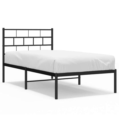 Giroletto con Testiera in Metallo Nero 100x190 cm | homemem39