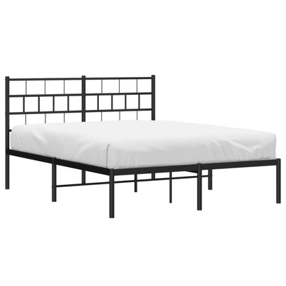 Giroletto con Testiera in Metallo Nero 120x200 cm | homemem39