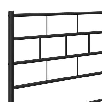 Giroletto con Testiera in Metallo Nero 120x200 cm | homemem39