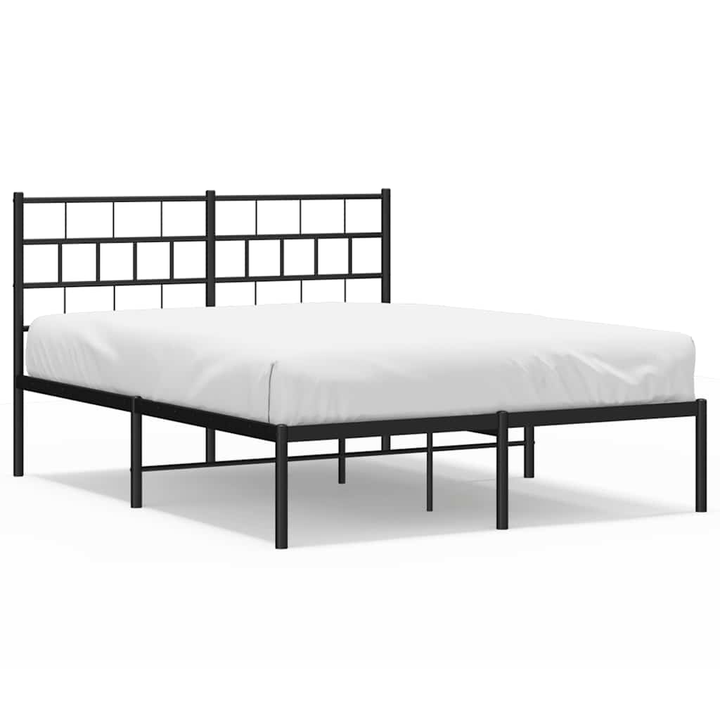 Giroletto con Testiera in Metallo Nero 150x200 cm | homemem39