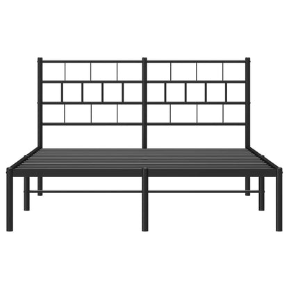 Giroletto con Testiera in Metallo Nero 150x200 cm | homemem39