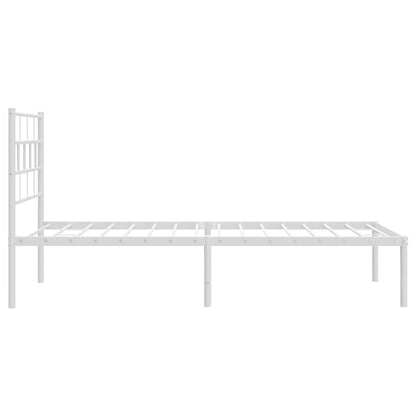 Giroletto con Testiera Metallo Bianco 100x190 cm | homemem39