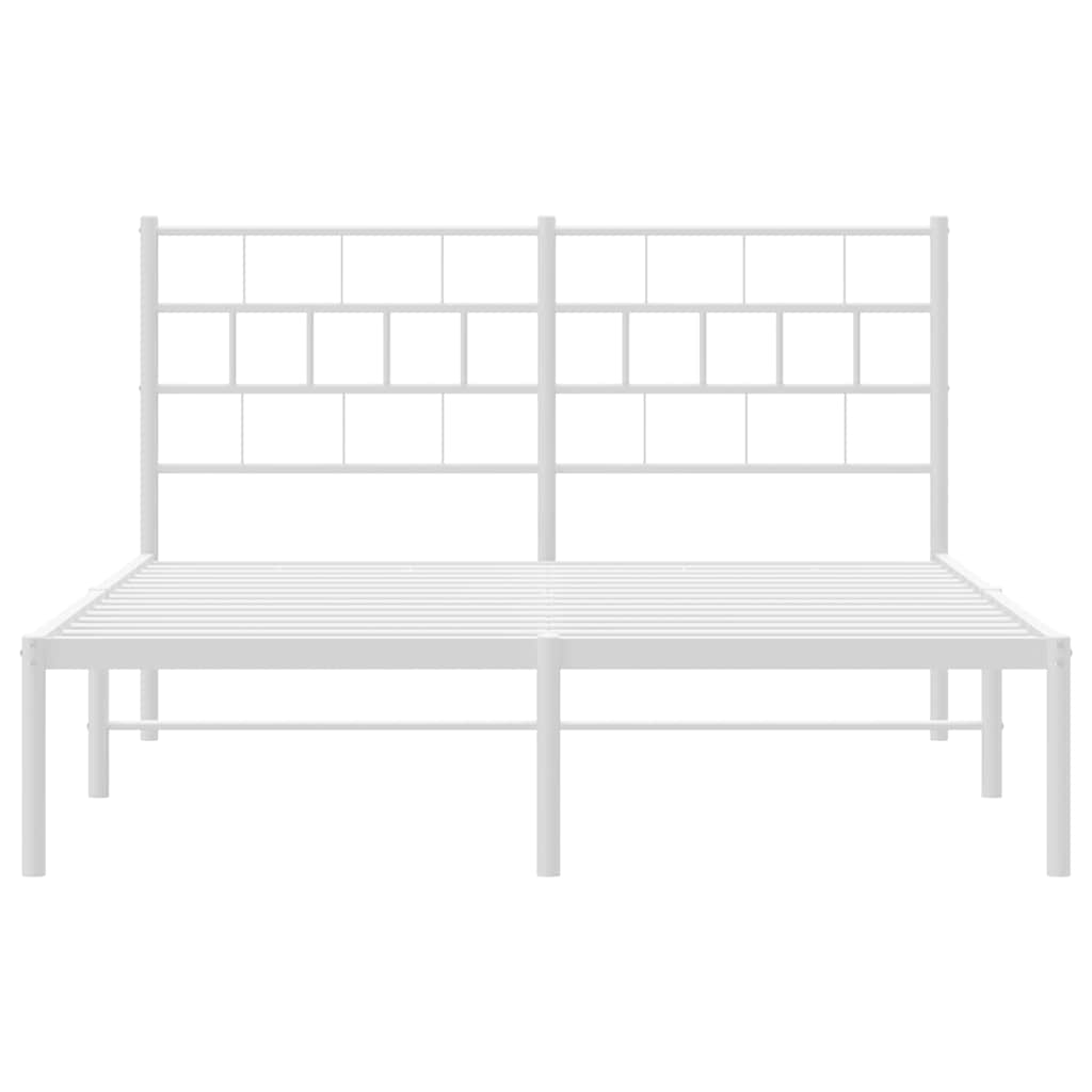 Giroletto con Testiera Metallo Bianco 150x200 cm | homemem39