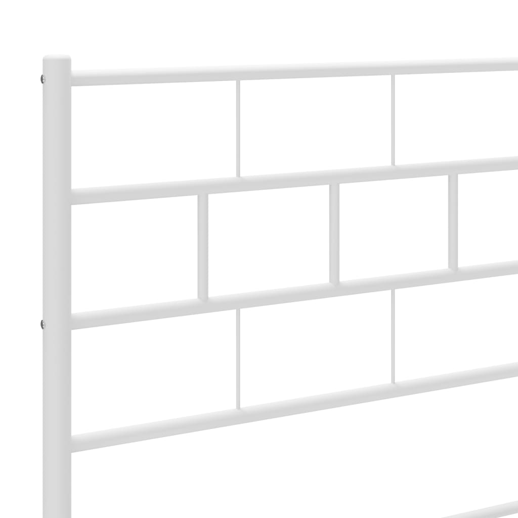 Giroletto con Testiera e Pediera Metallo Bianco 107x203 cm | homemem39