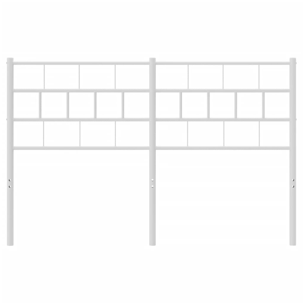 Testiera in Metallo Bianco 120 cm - homemem39