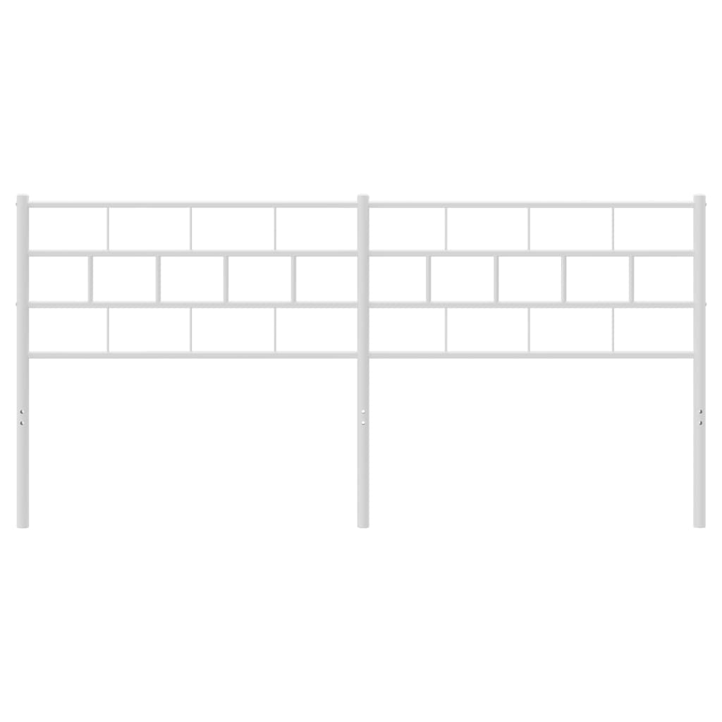 Testiera in Metallo Bianco 200 cm