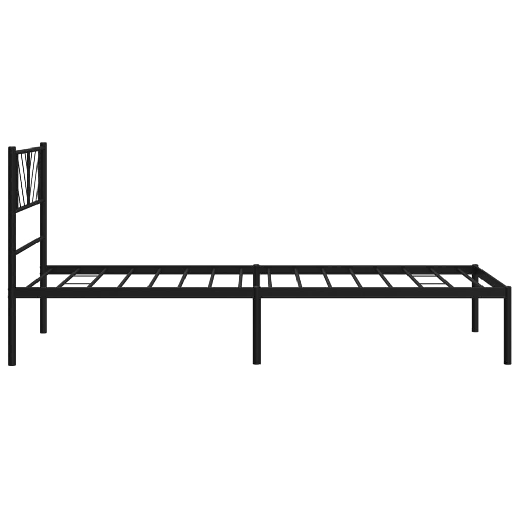 Giroletto con Testiera in Metallo Nero 75x190 cm | homemem39
