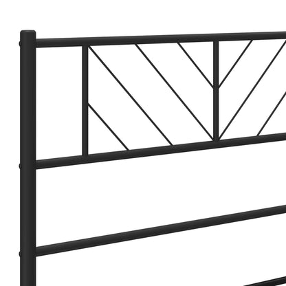 Giroletto con Testiera in Metallo Nero 75x190 cm | homemem39
