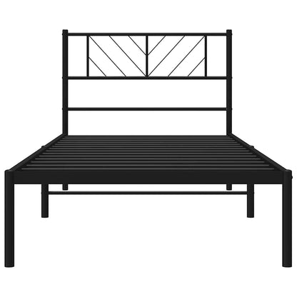 Giroletto con Testiera in Metallo Nero 100x190 cm | homemem39