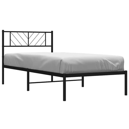 Giroletto con Testiera in Metallo Nero 107x203 cm | homemem39