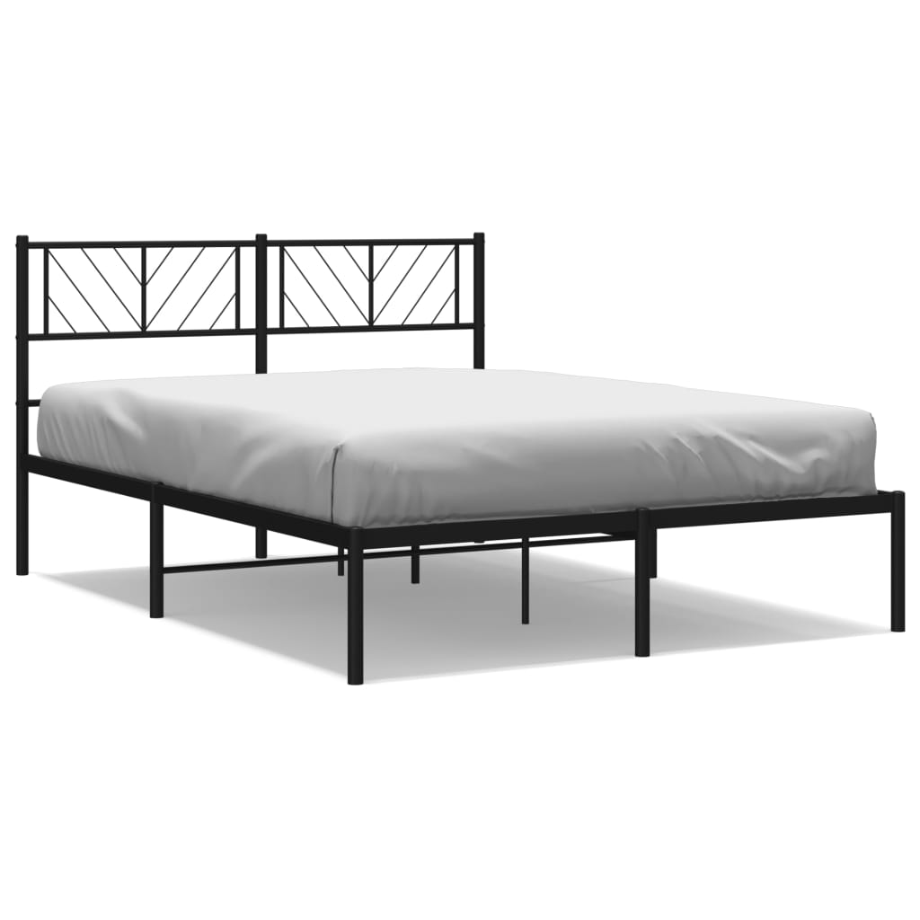 Giroletto con Testiera in Metallo Nero 120x190 cm | homemem39