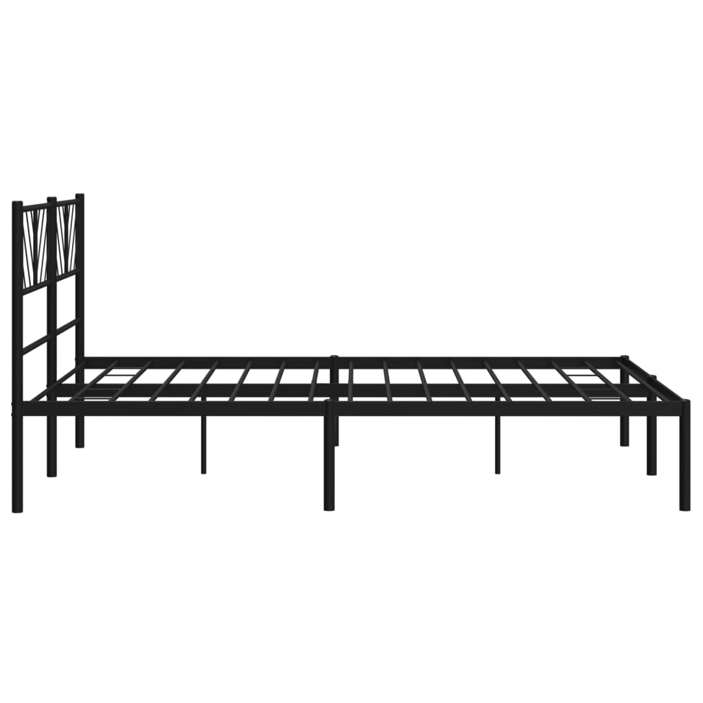 Giroletto con Testiera in Metallo Nero 120x190 cm | homemem39
