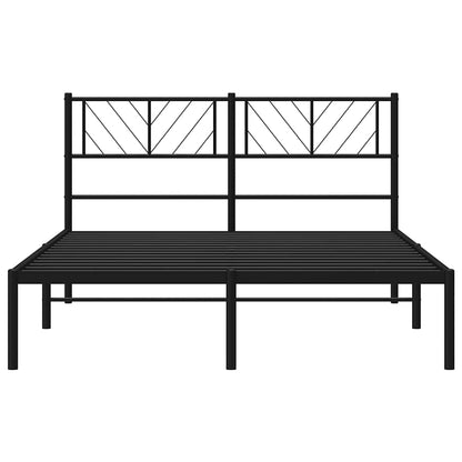Giroletto con Testiera in Metallo Nero 135x190 cm | homemem39