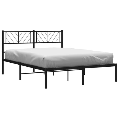 Giroletto con Testiera in Metallo Nero 140x190 cm | homemem39