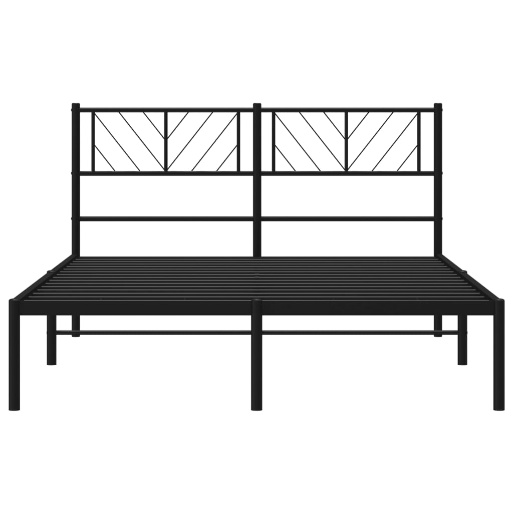 Giroletto con Testiera in Metallo Nero 140x190 cm | homemem39