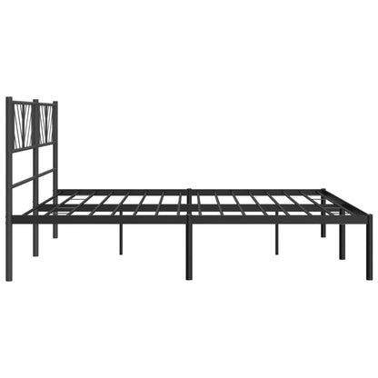 Giroletto con Testiera in Metallo Nero 200x200 cm | homemem39