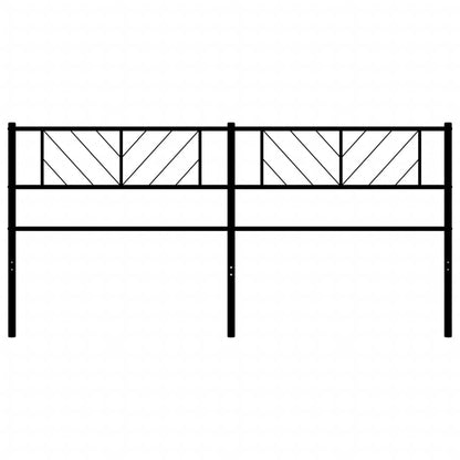 Testiera in Metallo Nero 200 cm - homemem39
