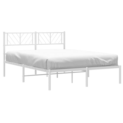 Giroletto con Testiera in Metallo Bianco 120x200 cm | homemem39