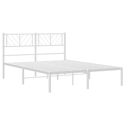 Giroletto con Testiera Metallo Bianco 135x190 cm | homemem39