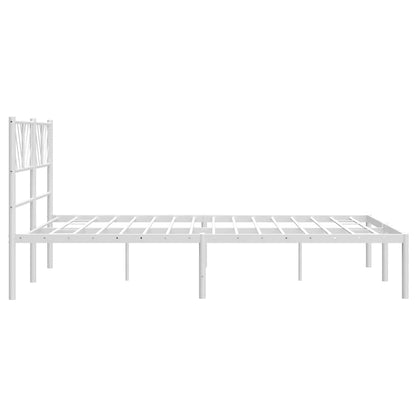 Giroletto con Testiera Metallo Bianco 135x190 cm | homemem39
