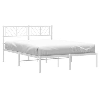 Giroletto con Testiera Metallo Bianco 140x200 cm | homemem39