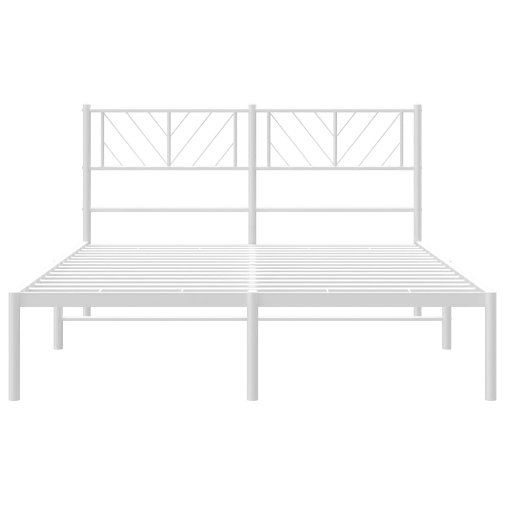 Giroletto con Testiera Metallo Bianco 140x200 cm | homemem39