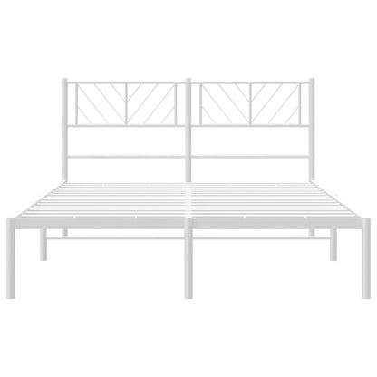 Giroletto con Testiera Metallo Bianco 140x200 cm | homemem39