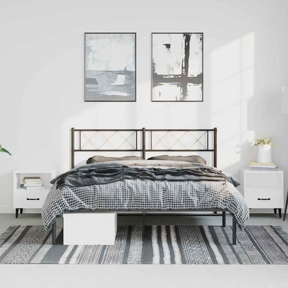 Giroletto con Testiera in Metallo Nero 150x200 cm | homemem39