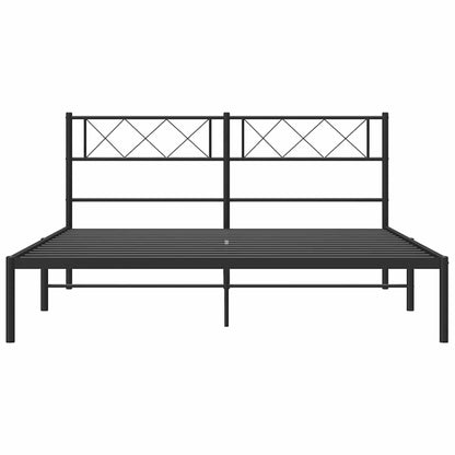 Giroletto con Testiera in Metallo Nero 150x200 cm | homemem39