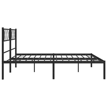 Giroletto con Testiera in Metallo Nero 193x203 cm | homemem39