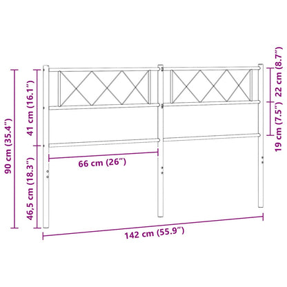 Testiera di Ricambio in Metallo Nero 135 cm | homemem39