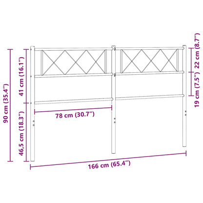Testiera di Ricambio in Metallo Nero 160 cm | homemem39
