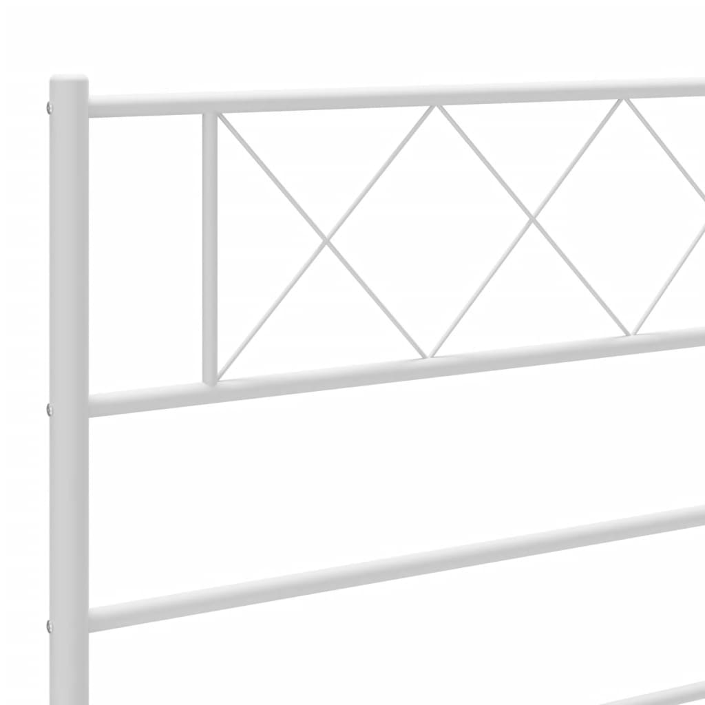 Giroletto con Testiera Metallo Bianco 80x200 cm | homemem39
