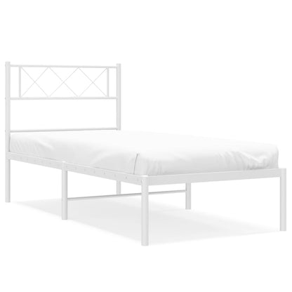 Giroletto con Testiera Metallo Bianco 107x203 cm | homemem39