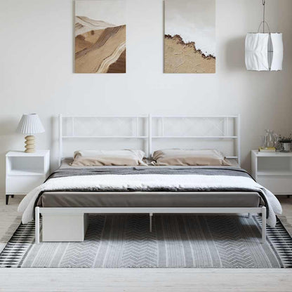 Giroletto con Testiera Metallo Bianco 193x203 cm | homemem39