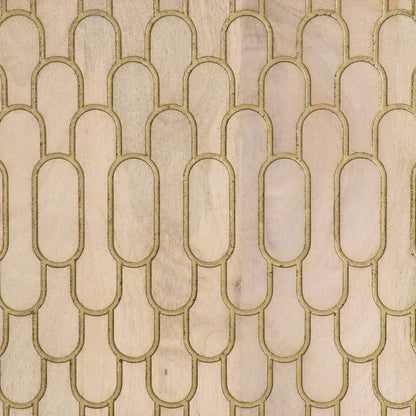 Credenze 3 pz 60x33x75 cm in Legno Massello di Mango